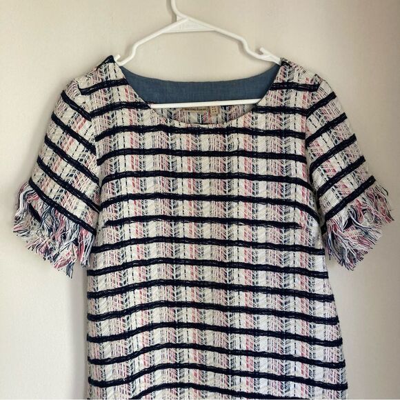 Anthropologie Holding Horses Miette Textured Tunic Fringe Dress Size US 6. EUC! - Picture 6 of 11